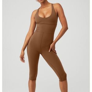 ALO Yoga Chocolate Cinnamon Brown Jumpsuit